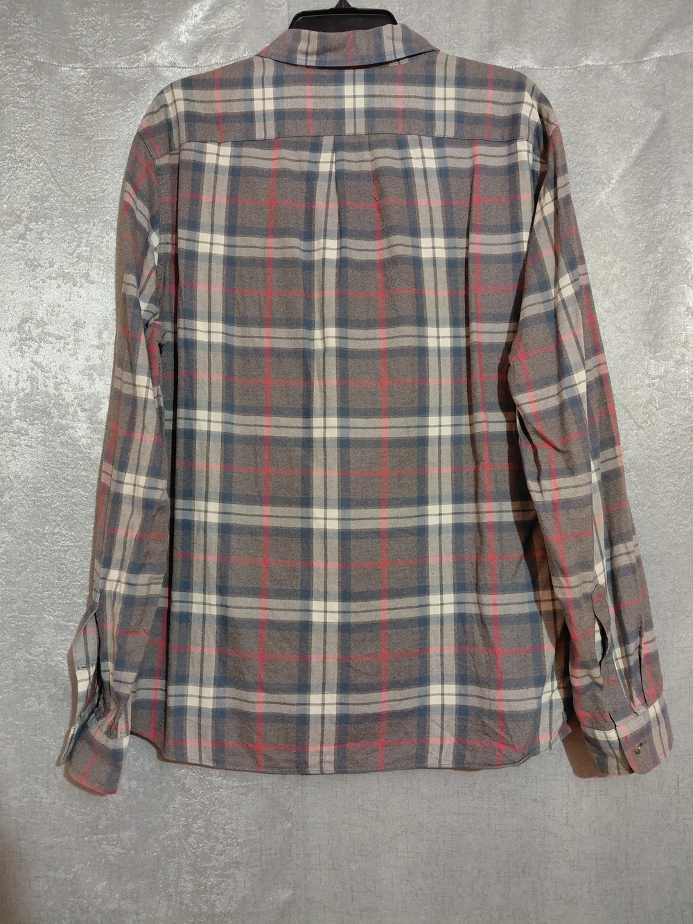 J.crew Men's Brushed Twill Slim Fit Plaid Button Down Shirt Grey SZ-XL
